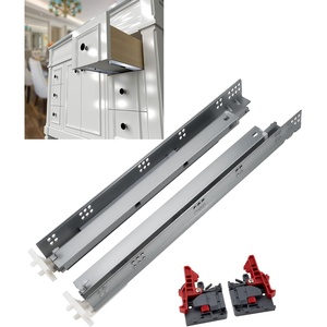 image:imageGobrico Undermount Drawer Slides Soft Close Under Mounted Drawer Slides 21 inch Heavy Duty Concealed Drawer Slide Glides Runners Full Extension with Locking Device Rear Mounting Brackets 1Pair18 Inch