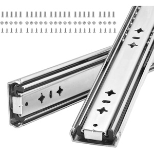 image:imageHeavy Duty 40 Drawer Slides Full Extension Ball Bearing 300LB  53MM Width 3Fold Design Side Mount Smooth amp Quiet Operation for Cabinets Drawers WorkbenchesW 53 MM  300 LB