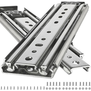 image:imageHeavy Duty 40 Drawer Slides Full Extension Ball Bearing 300LB  53MM Width 3Fold Design Side Mount Smooth amp Quiet Operation for Cabinets Drawers WorkbenchesW 76 MM  500 LB