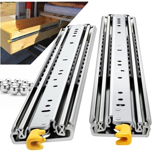 image:imageHeavy Duty Locking Drawer Load 500 lbs Slides Full Extension Runners with Lock 12 14 16 18 20 22 24 26 28 30 32 34 36 38 40 44 48 52 56 60 Inch Side Mount Rails for Drawer Capacity 500lb 1 PairLoad500 lb With lock W76mm