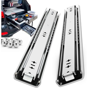 image:imageHeavy Duty Locking Drawer Load 500 lbs Slides Full Extension Runners with Lock 12 14 16 18 20 22 24 26 28 30 32 34 36 38 40 44 48 52 56 60 Inch Side Mount Rails for Drawer Capacity 500lb 1 PairLoad250 lb No lock W53mm