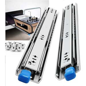 image:imageHeavy Duty Locking Drawer Load 500 lbs Slides Full Extension Runners with Lock 12 14 16 18 20 22 24 26 28 30 32 34 36 38 40 44 48 52 56 60 Inch Side Mount Rails for Drawer Capacity 500lb 1 PairLoad250 lb With lock W53mm