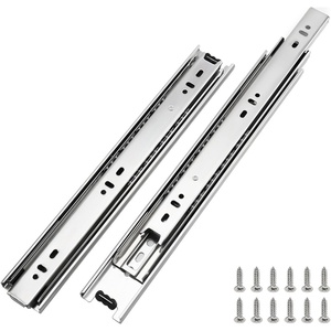 image:imageLONTAN 1 Pair Full Extension Ball Bearing Drawer Slides 12 14 16 18 20 22 24 Inch Heavy Duty Side Mount File Cabinet Rails Dresser Runner Kitchen Cabinet Drawer Glides 100 LB Capacity 12 inchSilve22 Inch