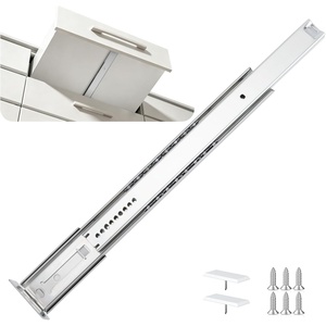 image:imageLONTAN 1 Pcs Center Mount Drawer Slides Bottom Mount for Cabinet and Dresser 16 Inch Heavy Duty Drawer Rails 1074 Extension Glide Track22 Inch