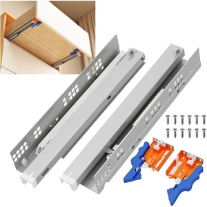 image:imageNECILO 40 Inch Undermount Heavy Duty Drawer Slides 260 lbs Load Capacity Full Extension Ball Bearing Concealed Drawer Slides Suitable for UnderStair and Base Cabinet Bottom Mount 1 Pair12 Inch