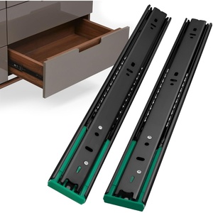 image:imagehomdiy 10 Pairs Soft Close Drawer Slides 22 Inch Heavy Duty Side Mount Dresser Cabinet Rails Metal Ball Bearing and Full Extension Kitchen Cabinet Drawer Runners 100 LB CapacityBlack