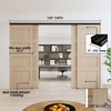 image:imageHeavy Duty Bypass Sliding Closet Door Track Hardware 484FT Aluminium Pocket Door Track Rail Set Smoothly and Quietly for 2 Door System10FTB4Door