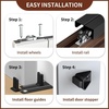 image:imageHeavy Duty Bypass Sliding Closet Door Track Hardware 484FT Aluminium Pocket Door Track Rail Set Smoothly and Quietly for 2 Door System12FTB4Door