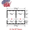 image:image34 Panel Sliding Door Track  48 White Plastic Upper amp Lower Set USA Made Pack of 1  OutwaterBlack
