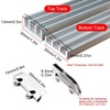 image:image3Track Sliding Door Track with 6 Pulleys 394 43 47 51 55 59 Aluminum Alloy Sliding Door Hardware Kit for Wardrobe Closet Display Cabinet130cm51100cm394