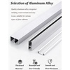 image:imageAluminium Glass Sliding Door Track Kit Double Sliding Rails with Silent Wheels for Display CabinetsShowcasesClosets NoDrilling Customizable LengthSilver100 cm394 inch08cmBlack