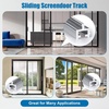 image:imageAluminium Sliding Screen Door Track  Silvery Alloy Bottom Track for Repair amp Replacement Terrace Door Guide 100 Inch75 inches