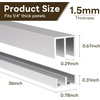 image:imageAluminum Sliding Door Track Set for 14 Thick Panels Glass Cabinet Door Window Sliding Track Size 36 x 079 inches BlackSilver