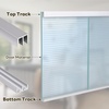 image:imageAluminum Sliding Door Track Set for 14 Thick Panels Glass Cabinet Door Window Sliding Track Size 36 x 079 inches BlackSilver