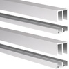 image:imageAluminum Sliding Door Track Set for 14 Thick Panels Glass Cabinet Door Window Sliding Track Size 36 x 079 inches BlackSilver