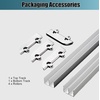 image:imageAluminum Sliding Door Track Set for Thick Cabinet Panels  Double Track System for Kitchen amp Bathroom Ideal Replacement for Display CasesBlack