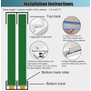 image:imageAluminum Sliding Door Track Set for Thick Cabinet Panels  Double Track System for Kitchen amp Bathroom Ideal Replacement for Display CasesBlack