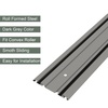 image:imageBypass Mirror Closet Door Bottom Track 60 Length 21116 Width Gray Metal Roll Formed Steel Sliding Door Guide Rail Fit Convex Roller Assemblies CuttoFit Mirror Door Bottom Rail60in  2 pack