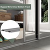 image:imageBypass Mirror Closet Door Bottom Track 60 Length 21116 Width Gray Metal Roll Formed Steel Sliding Door Guide Rail Fit Convex Roller Assemblies CuttoFit Mirror Door Bottom Rail60in