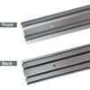 image:imageBypass Mirror Closet Door Bottom Track 60 Length 21116 Width Gray Metal Roll Formed Steel Sliding Door Guide Rail Fit Convex Roller Assemblies CuttoFit Mirror Door Bottom Rail60in  2 pack