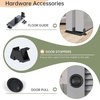 image:imageEaseLife 12FT144in Bypass Double Sliding Pocket Door Hardware KitCommercial GradeAluminumBypassing Wardrobe Closet Door Track for 4 Door SystemSlide Smoothly QuietlyEasy InstallBlackNo Door12 feet for 4 doors