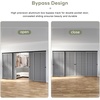 image:imageEaseLife 12FT144in Bypass Double Sliding Pocket Door Hardware KitCommercial GradeAluminumBypassing Wardrobe Closet Door Track for 4 Door SystemSlide Smoothly QuietlyEasy InstallBlackNo Door12 feet for 4 doors