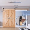 image:imageEaseLife 66 FT Sliding Barn Door Hardware Track KitBasic J PulleySlide Smoothly QuietlyEasy Install 66FT Track Kit for 3640 Wide Single Door10 Feet