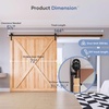 image:imageEaseLife 66 FT Sliding Barn Door Hardware Track KitBasic J PulleySlide Smoothly QuietlyEasy Install 66FT Track Kit for 3640 Wide Single Door12 Feet
