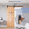 image:imageEaseLife 66 FT Sliding Barn Door Hardware Track KitBasic J PulleySlide Smoothly QuietlyEasy Install 66FT Track Kit for 3640 Wide Single Door55FT