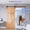 image:imageEaseLife 66 FT Sliding Barn Door Hardware Track KitBasic J PulleySlide Smoothly QuietlyEasy Install 66FT Track Kit for 3640 Wide Single Door6 Feet