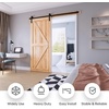 image:imageEaseLife 66 FT Sliding Barn Door Hardware Track KitBasic J PulleySlide Smoothly QuietlyEasy Install 66FT Track Kit for 3640 Wide Single Door66FT