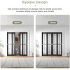 image:imageEaseLife 6FT72in Bypass Double Sliding Pocket Door Hardware Kit Commercial Grade Aluminum Bypassing Closet Doors Track for 2 Door System Slide Smoothly Quietly Easy InstallNo Door8FT for 4 Doors