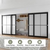 image:imageEaseLife 6FT72in Bypass Double Sliding Pocket Door Hardware Kit Commercial Grade Aluminum Bypassing Closet Doors Track for 2 Door System Slide Smoothly Quietly Easy InstallNo Door16FT for 4 Doors