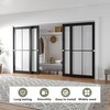 image:imageEaseLife 6FT72in Bypass Double Sliding Pocket Door Hardware Kit Commercial Grade Aluminum Bypassing Closet Doors Track for 2 Door System Slide Smoothly Quietly Easy InstallNo Door12FT for 4 Doors