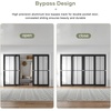 image:imageEaseLife 6FT72in Bypass Double Sliding Pocket Door Hardware Kit Commercial Grade Aluminum Bypassing Closet Doors Track for 2 Door System Slide Smoothly Quietly Easy InstallNo Door16FT for 4 Doors