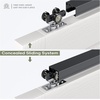 image:imageEaseLife 6FT72in Sliding Pocket Door Hardware Kit Black Commercial Grade Aluminum Box Rail Kit Slide Smoothly Quietly Easy Install No Door 685in Track for 2436 Wide Single Door6FT
