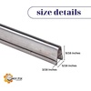 image:imageHardware Large Sliding Glass Door Track Cover 516 W x 916 H 6 Feet Stainless Steel Patio Door Sill Rail Repair Replacement Snap Over Fix for Worn Aluminum TracksStainless Steel