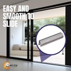 image:imageHardware Large Sliding Glass Door Track Cover 516 W x 916 H 6 Feet Stainless Steel Patio Door Sill Rail Repair Replacement Snap Over Fix for Worn Aluminum TracksStainless Steel
