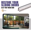 image:imageHardware Large Sliding Glass Door Track Cover 516 W x 916 H 6 Feet Stainless Steel Patio Door Sill Rail Repair Replacement Snap Over Fix for Worn Aluminum TracksStainless Steel