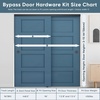 image:imageJUBEST 5FT Heavy Duty Bypass Door Hardware with Finger PullsSturdy Aluminum Sliding Closet Door Track for 2 door SystemQuietly and SmoothlyFit Door Thickness 1 38 or 1 34Easy to Install Black8FT