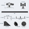 image:imageJUBEST 5FT Heavy Duty Bypass Door Hardware with Finger PullsSturdy Aluminum Sliding Closet Door Track for 2 door SystemQuietly and SmoothlyFit Door Thickness 1 38 or 1 34Easy to Install Black7FT