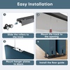 image:imageJUBEST 5FT Heavy Duty Bypass Door Hardware with Finger PullsSturdy Aluminum Sliding Closet Door Track for 2 door SystemQuietly and SmoothlyFit Door Thickness 1 38 or 1 34Easy to Install Black5FT