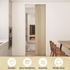 image:imageJUBEST 6FT Pocket Door Kit Commercial Grade Sliding Pocket Door Hardware Kit Aluminum Box Track 6875 for Door 2436 Wide 1175 Thickness Black Easy to Install Modern Style5 Feet