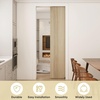 image:imageJUBEST 6FT Pocket Door Kit Commercial Grade Sliding Pocket Door Hardware Kit Aluminum Box Track 6875 for Door 2436 Wide 1175 Thickness Black Easy to Install Modern Style6 Feet
