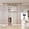 image:imageJUBEST 6FT Pocket Door Kit Commercial Grade Sliding Pocket Door Hardware Kit Aluminum Box Track 6875 for Door 2436 Wide 1175 Thickness Black Easy to Install Modern Style4 Feet
