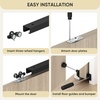 image:imageJUBEST 6FT Pocket Door Kit Commercial Grade Sliding Pocket Door Hardware Kit Aluminum Box Track 6875 for Door 2436 Wide 1175 Thickness Black Easy to Install Modern Style6 Feet