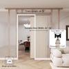 image:imageJUBEST 6FT Pocket Door Kit Commercial Grade Sliding Pocket Door Hardware Kit Aluminum Box Track 6875 for Door 2436 Wide 1175 Thickness Black Easy to Install Modern Style6 Feet