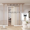 image:imageJUBEST 6FT Pocket Door Kit Commercial Grade Sliding Pocket Door Hardware Kit Aluminum Box Track 6875 for Door 2436 Wide 1175 Thickness Black Easy to Install Modern Style5 Feet