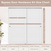 image:imageJUBEST Bypass Door Hardware 72 Aluminum Sliding Closet Door Hardware Set with Finger Pull Included Smoothly and Quietly for 2 Door System Fit Door Thickness 1 38 or 1 34 Easy to Install6 feet for 2 doors