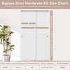 image:imageJUBEST Bypass Door Hardware 72 Aluminum Sliding Closet Door Hardware Set with Finger Pull Included Smoothly and Quietly for 2 Door System Fit Door Thickness 1 38 or 1 34 Easy to Install4 feet for 2 doors